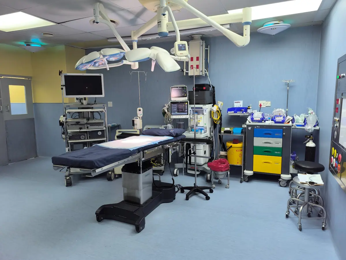 Equipped operating room supporting surgical care at Loaro Surgical Clinic in Francistown
